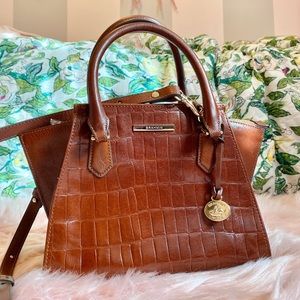 Brahmin brown leather crossbody